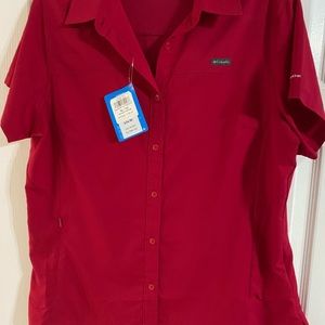 XL, Short Sleeved, Red, Ladies Columbia Shirt NWT
